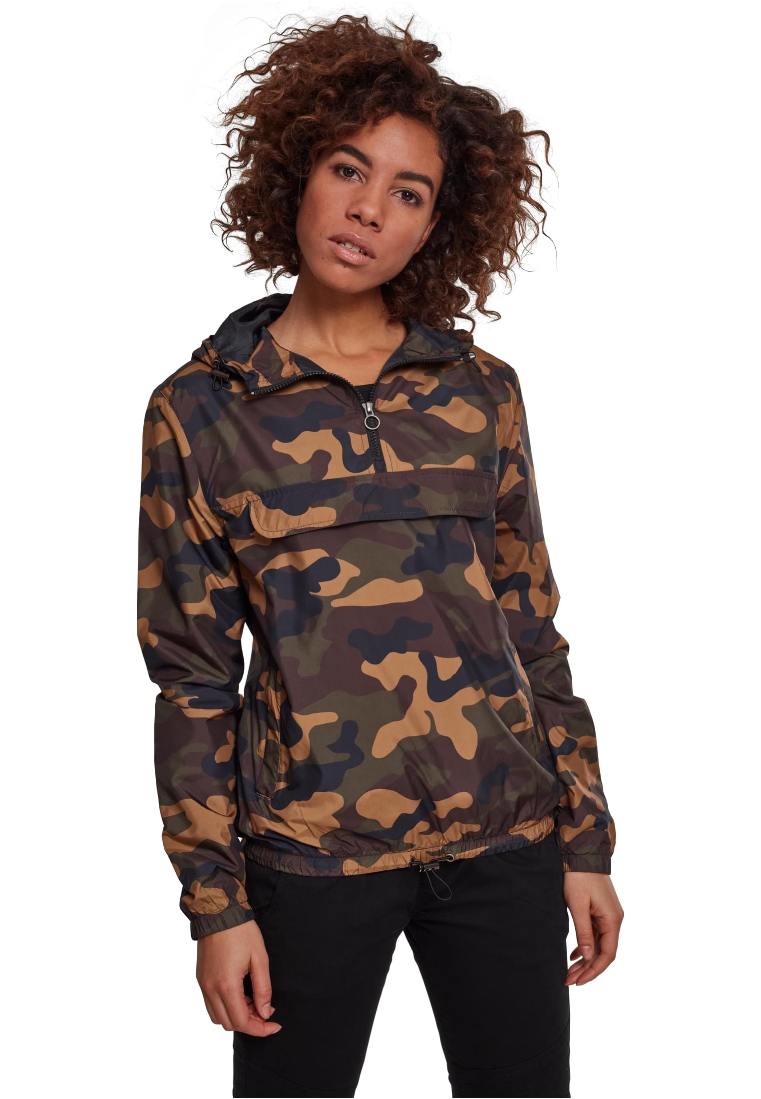 Γυναικείο τζάκετ Camo Pull Over Urban Classics TB2015 Wood Camo