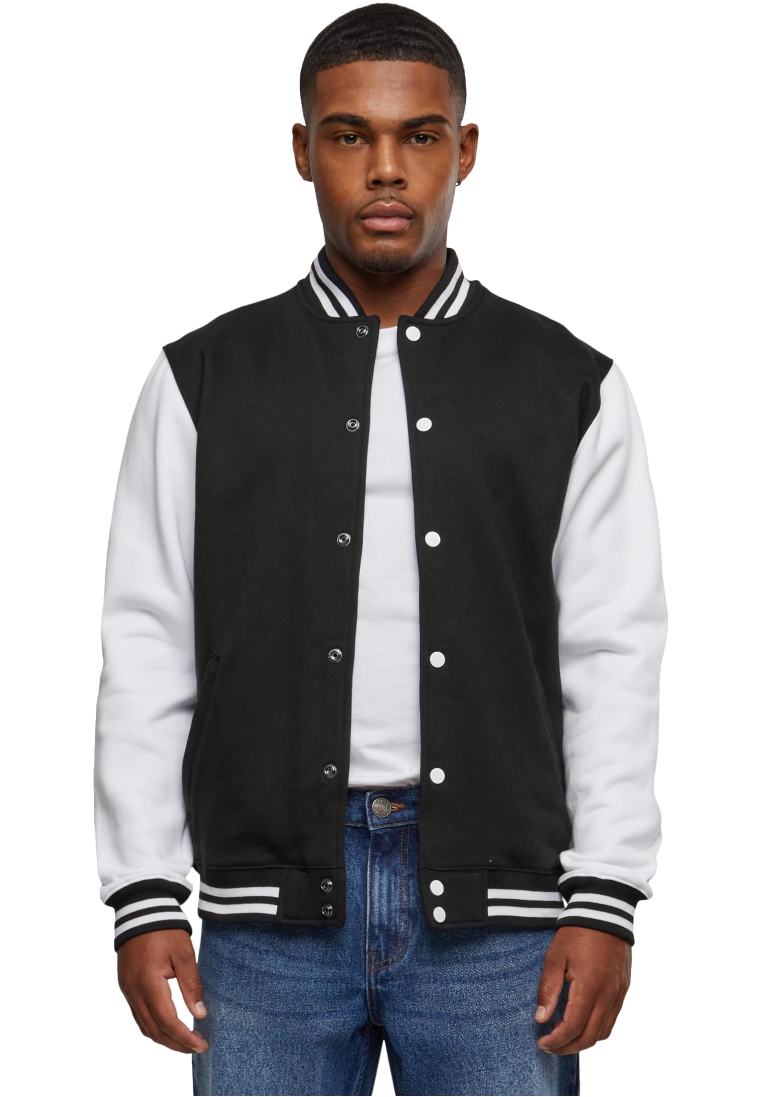 Jacket 2-tone College TB207-00050 Urban Classics Black/White Μαύρο/Άσπρο