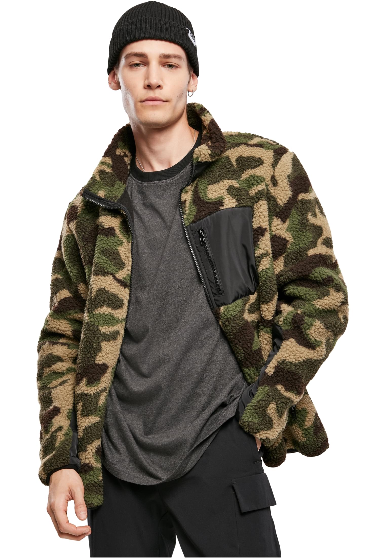Ανδρικό Jacket Sherpa Jacket Urban Classics TB3833 Wood Camo