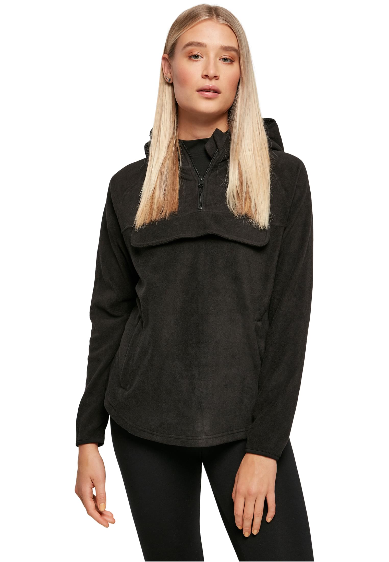Ladies Polar Fleece Pull Over Hoody UC Ladies TB4763 Black