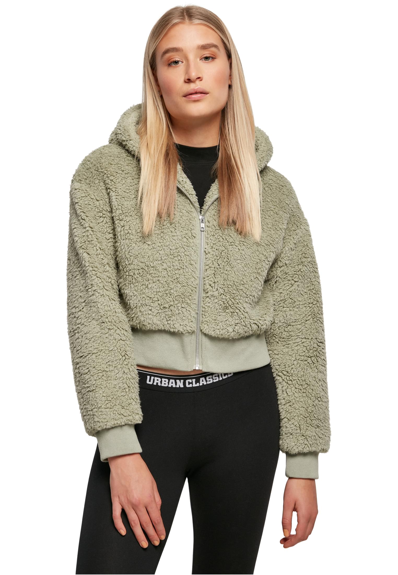 Ladies Short Oversized Sherpa Jacket UC Ladies TB4773 Softsalvia