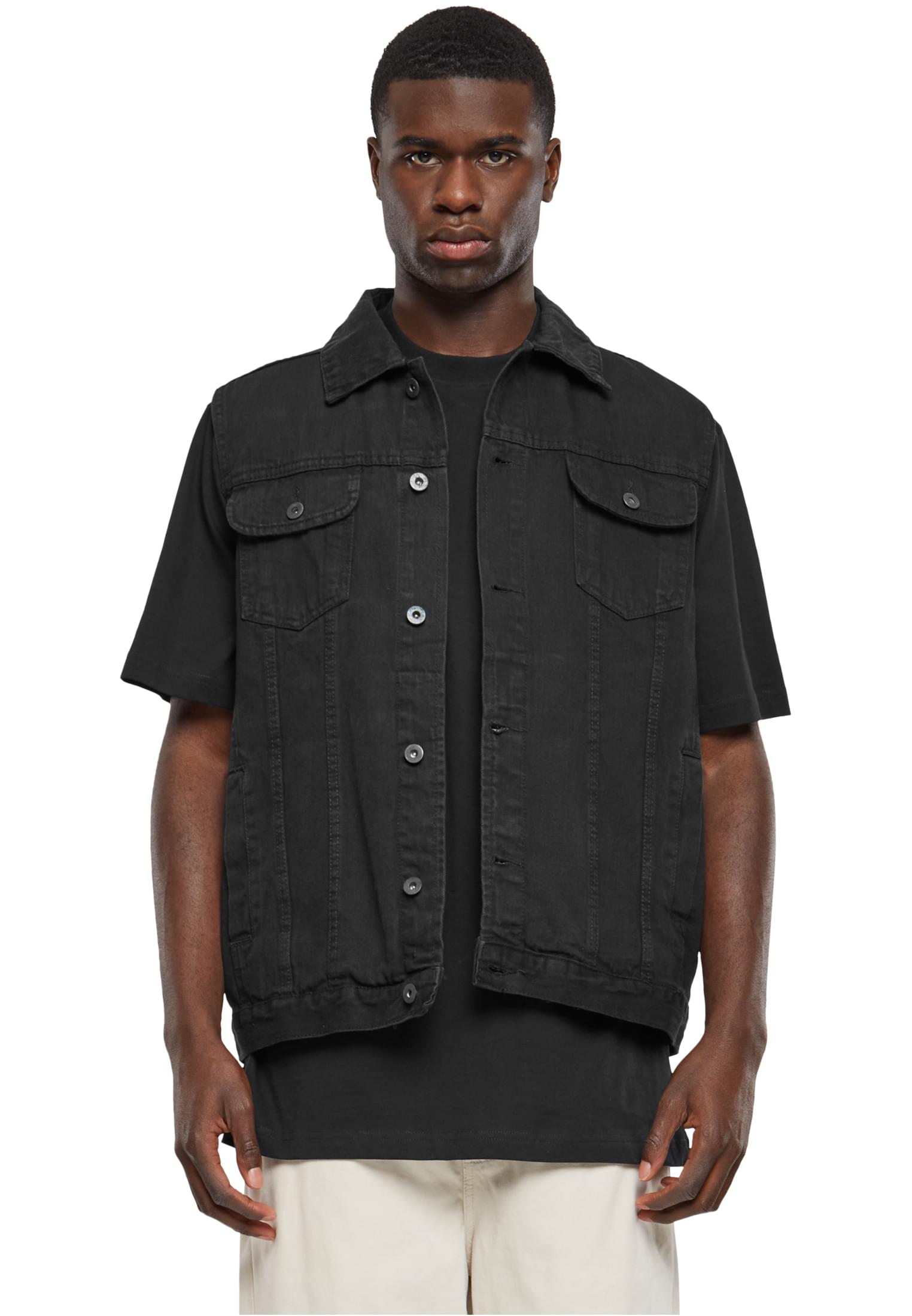 Ανδρικό Αμάνικο Μπουφάν Denim TB514-00012 Urban Classics Black Dark
