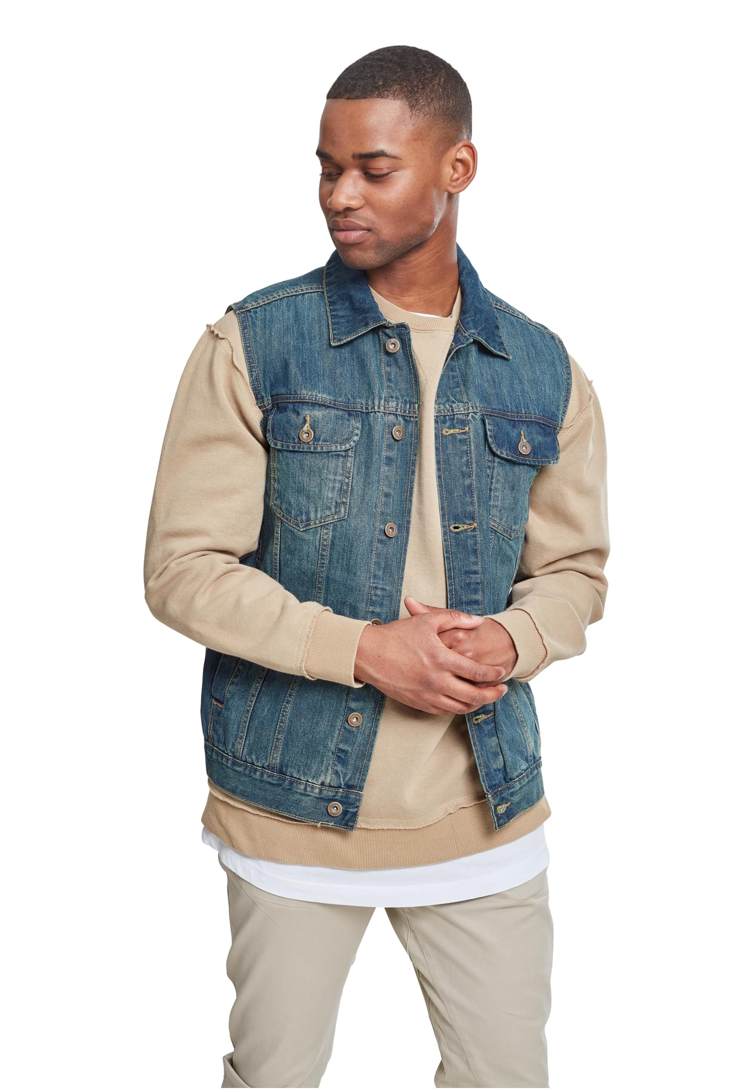Ανδρικό Αμάνικο Μπουφάν Denim TB514-00344 Urban Classics Light Blue Lightblue