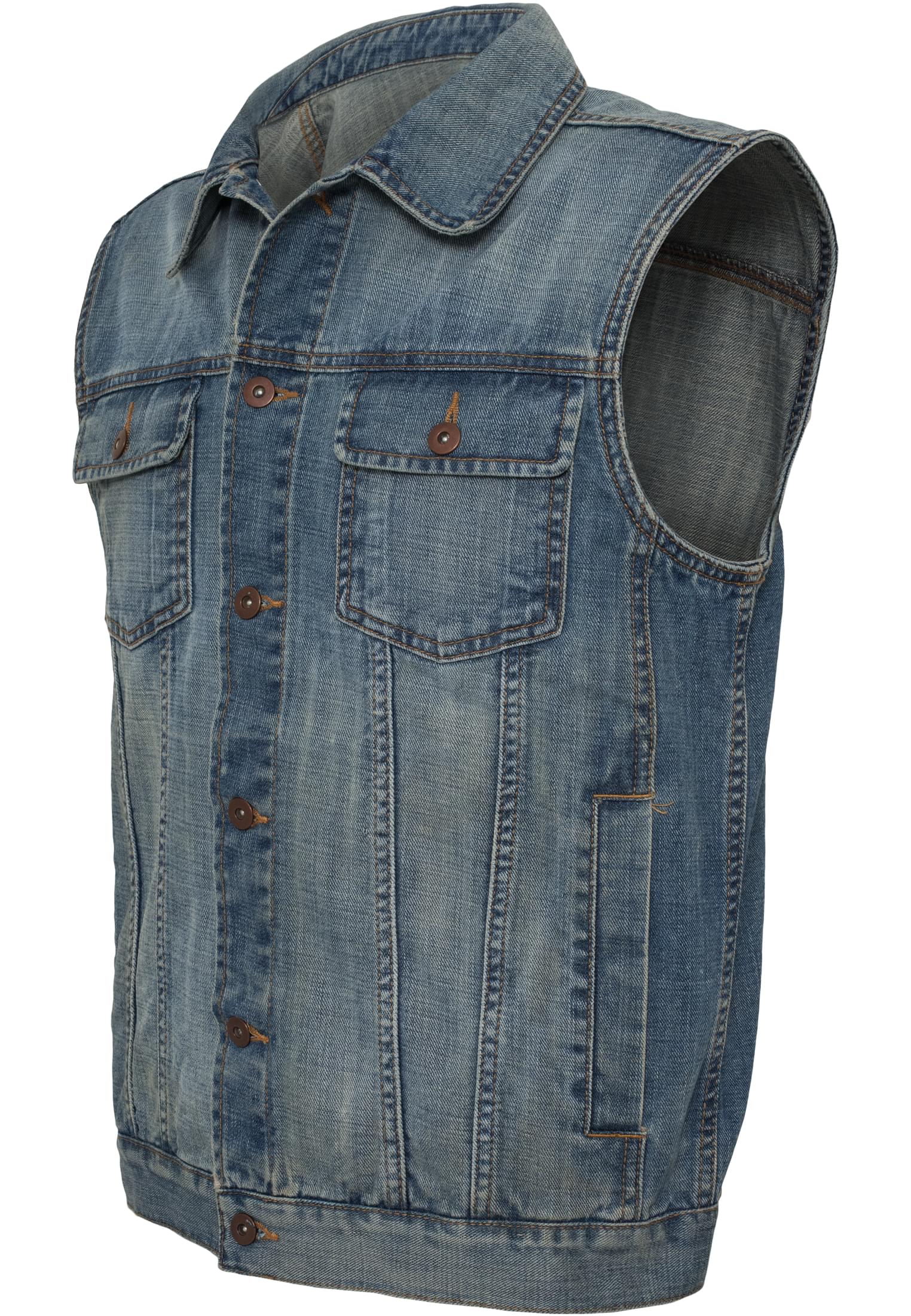 Ανδρικό Αμάνικο Μπουφάν Denim Tb514 Urban Classics Denimblue ανδρικά Simple Wear