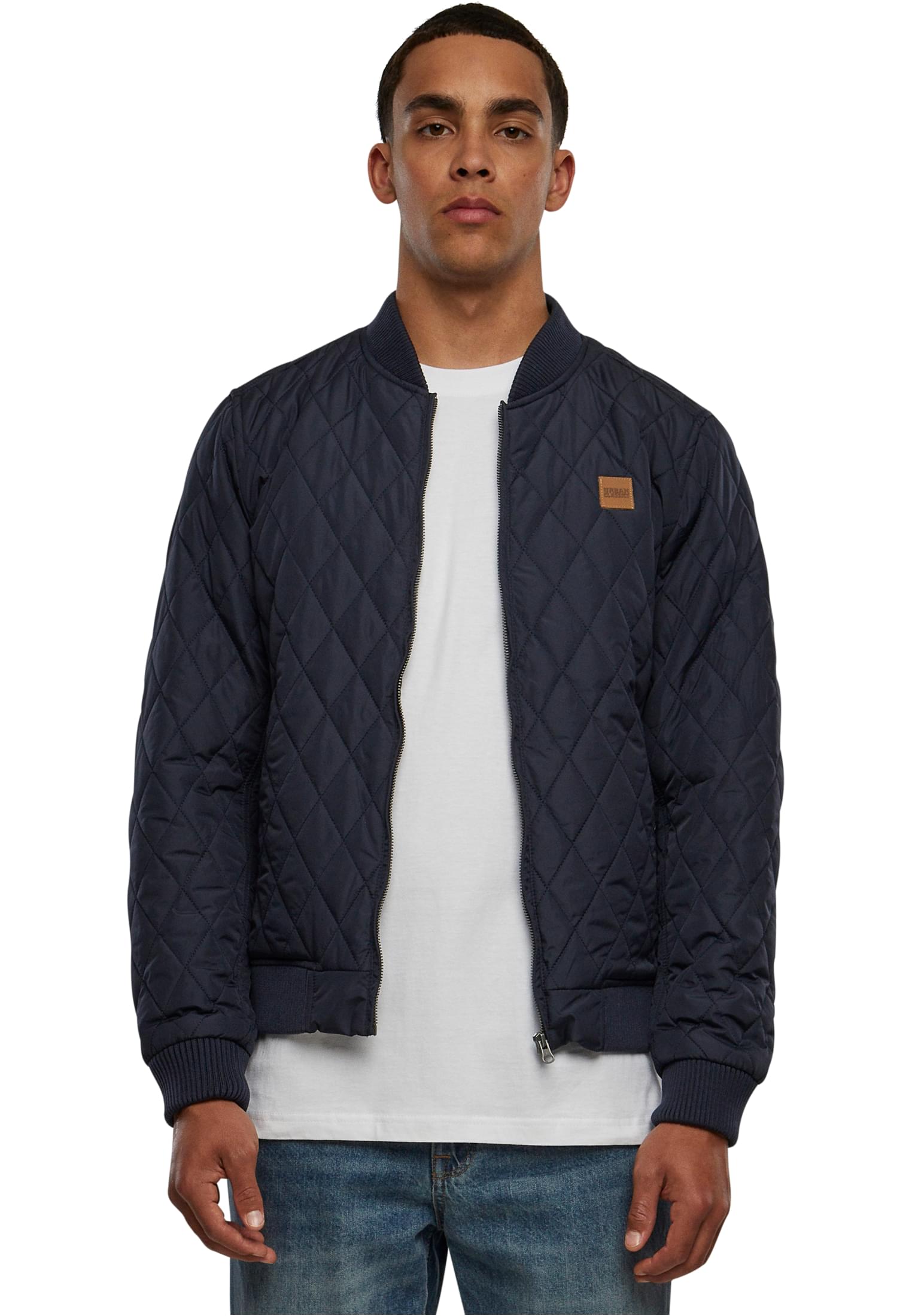 Μπουφάν Diamond Quilt Nylon TB862 Urban Classics Navy Μπλε