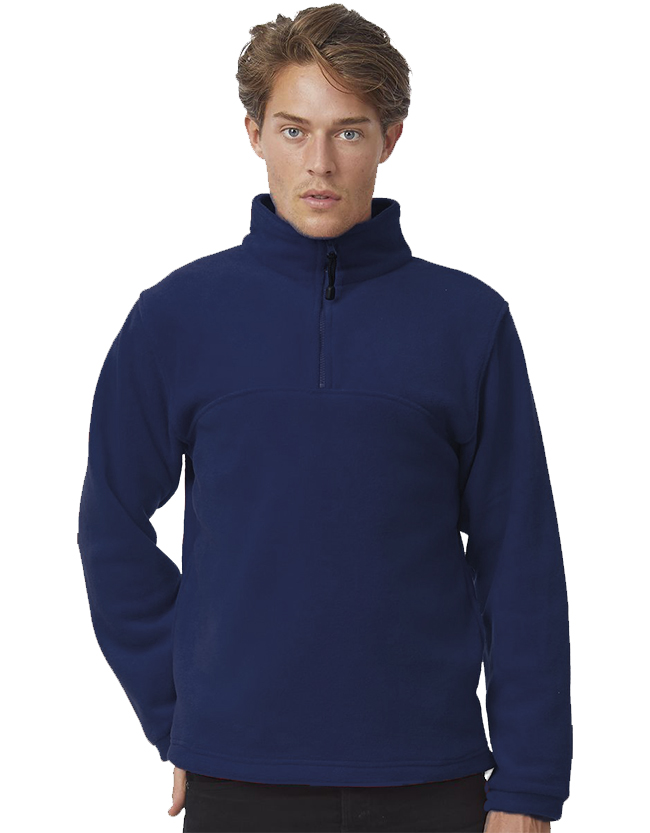 Ζακέτα Fleece με Φερμουάρ 1 4 Highlander B C Navy ανδρικά Μπουφάν Simple Wear