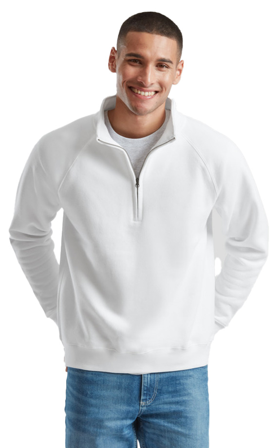 Φούτερ 62-032-0 Fruit of the Loom Premium Zip Neck White