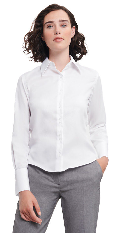 Γυναικείο Μακρυμάνικο Πουκάμισο R-956F-0 Russell 956F Non-iron White