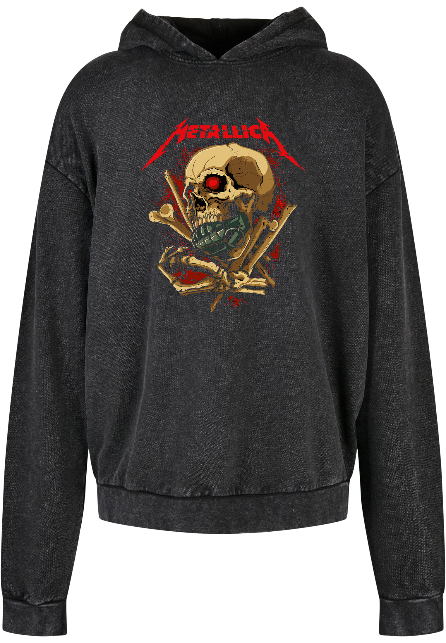 Oversized Premium Hoodie Metallica Art2 Rock Avenue Black