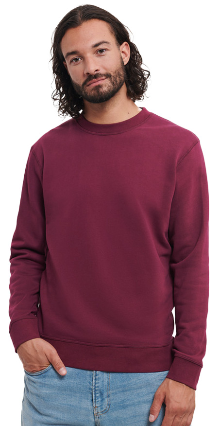 Unisex Φούτερ R-208M-0 Russell Pure Organic Reversible 300g Burgundy