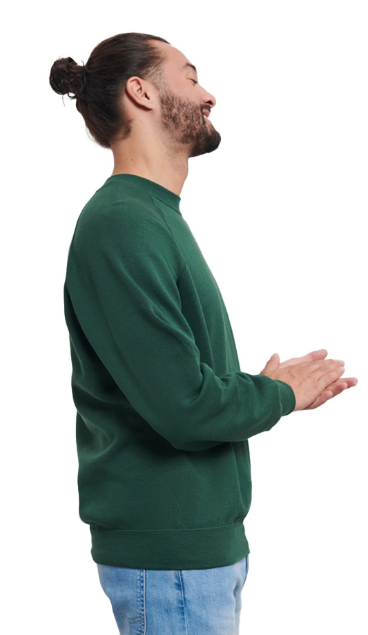 Φούτερ Classic Raglan R-762M-0 Russell Bottle Green