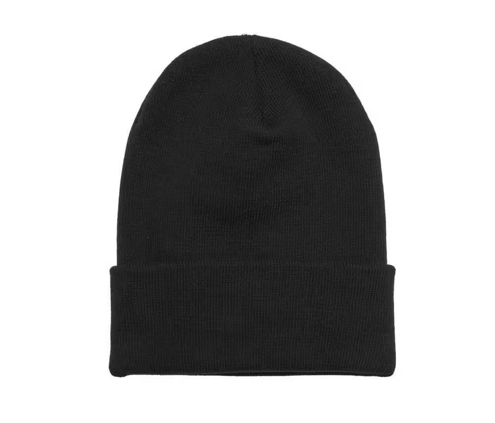 Heavyweight Organic Long Σκούφος Flexfit 1501Oc Black αξεσουάρ Σκούφοι Simple Wear