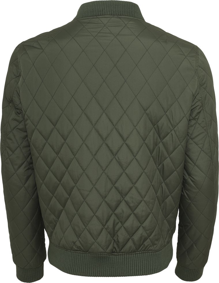Ανδρικό Μπουφάν Tb862 Urban Classics Diamond Quilt Nylon Olive ανδρικά Simple Wear