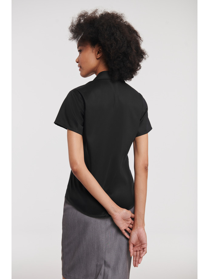 Γυναικείο Κοντομάνικο Πουκάμισο Non-iron R-957F-0 Russell Black