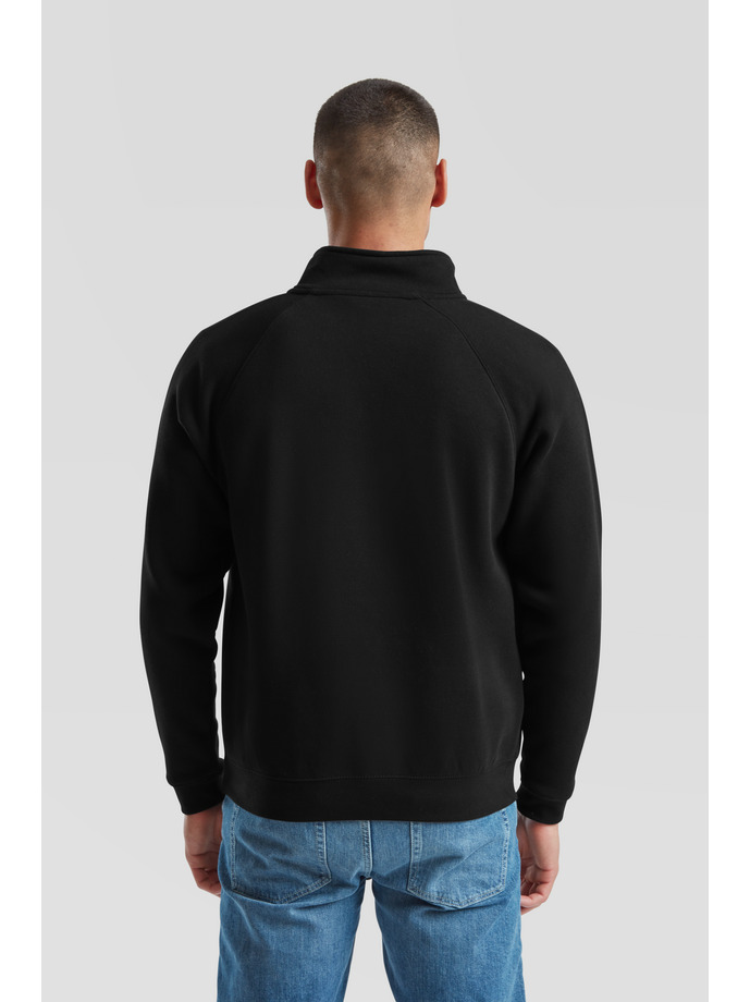 Φούτερ 62-032-0 Fruit Of The Loom Premium Zip Neck Black ανδρικά Simple Wear