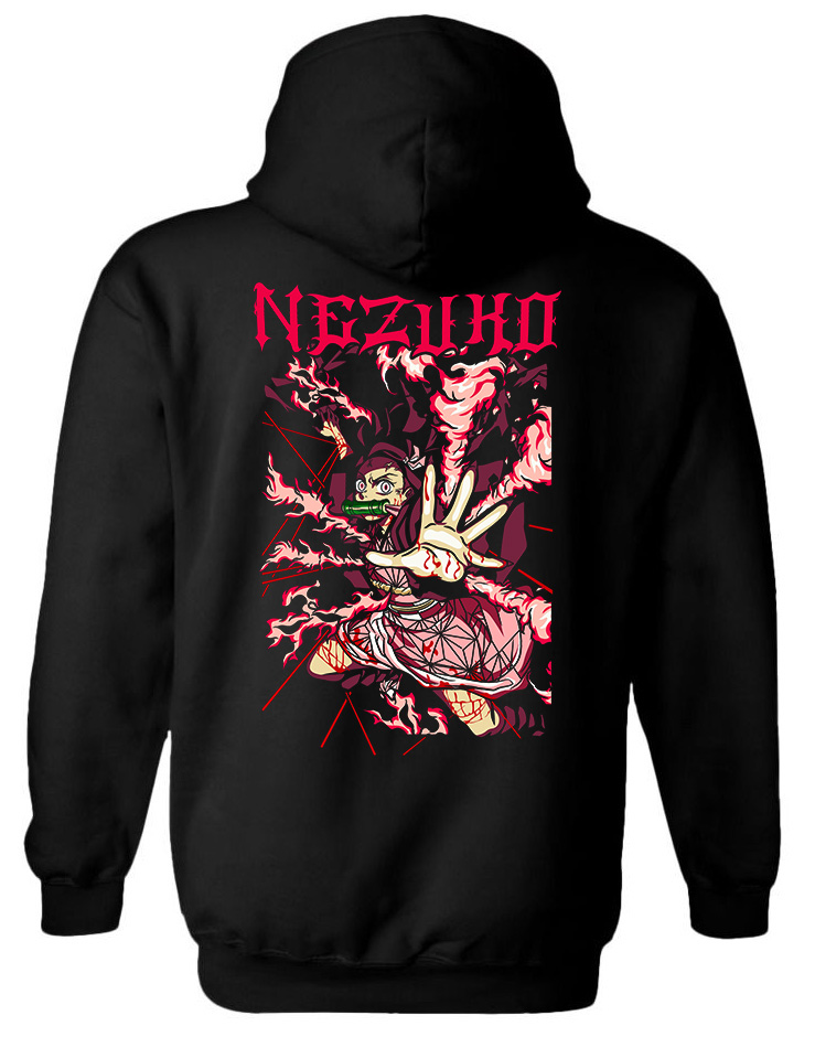 Hoodie Nezuko Kamado Slayer Anime Pop Culture Black