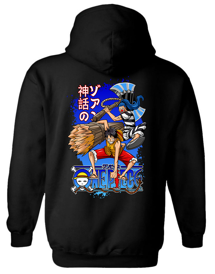 Hoodie One Piece 2d D Pop Culture Black