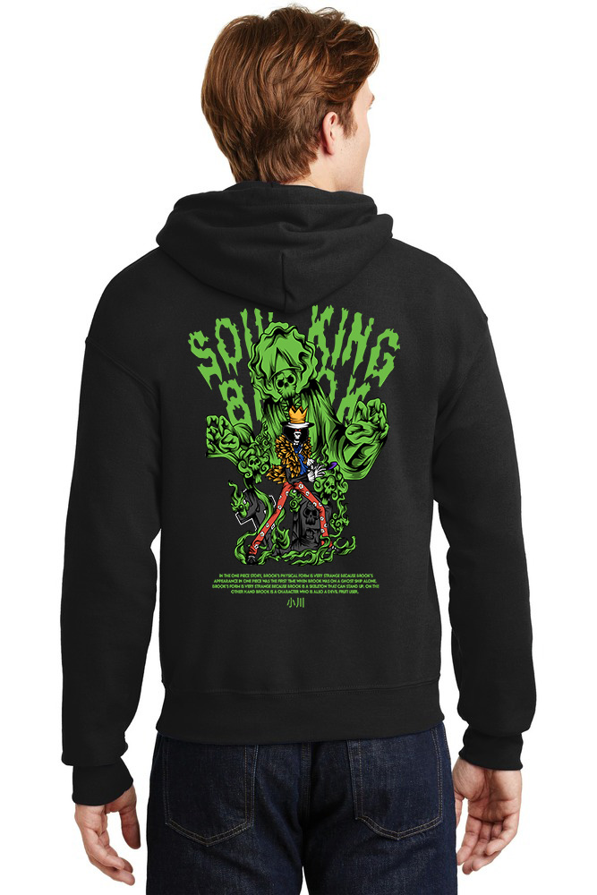 Hoodie One Piece Brook Pop Culture Black ανδρικά Φούτερ Simple Wear