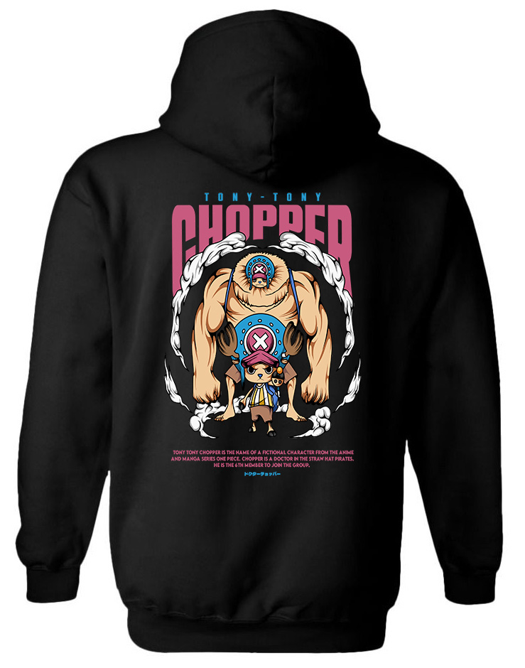 Hoodie One Piece Chopper Pop Culture Black