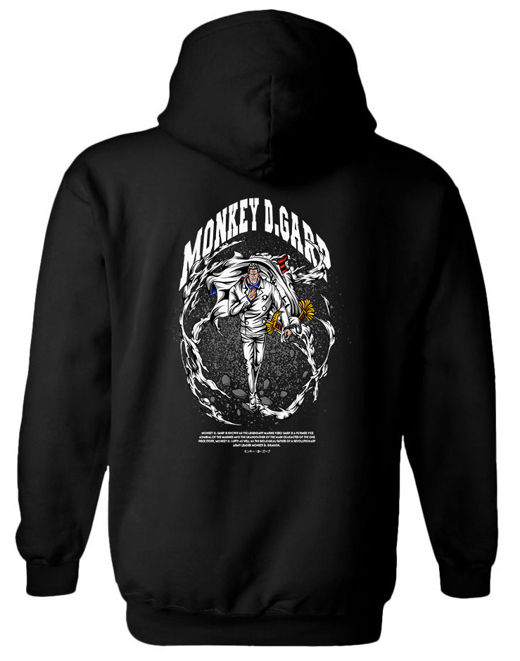 Hoodie One Piece Garp Pop Culture Black