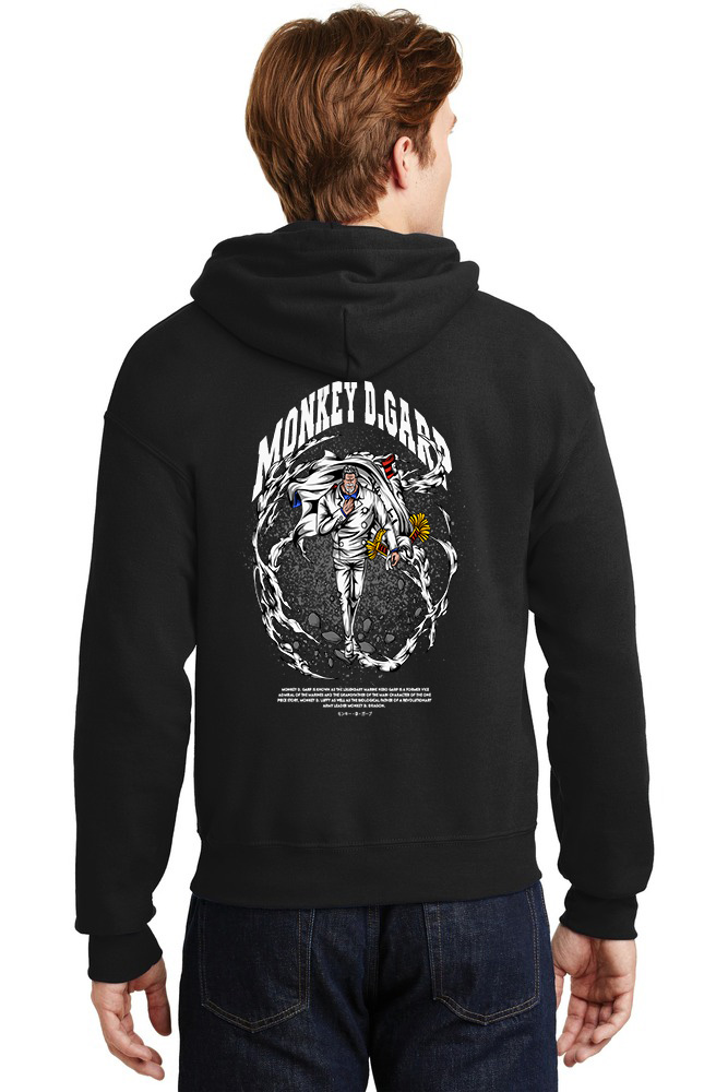 Hoodie One Piece Garp Pop Culture Black ανδρικά Φούτερ Simple Wear