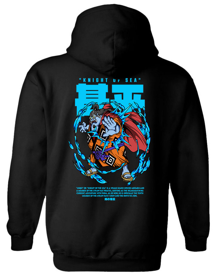 Hoodie One Piece Jinbei Pop Culture Black