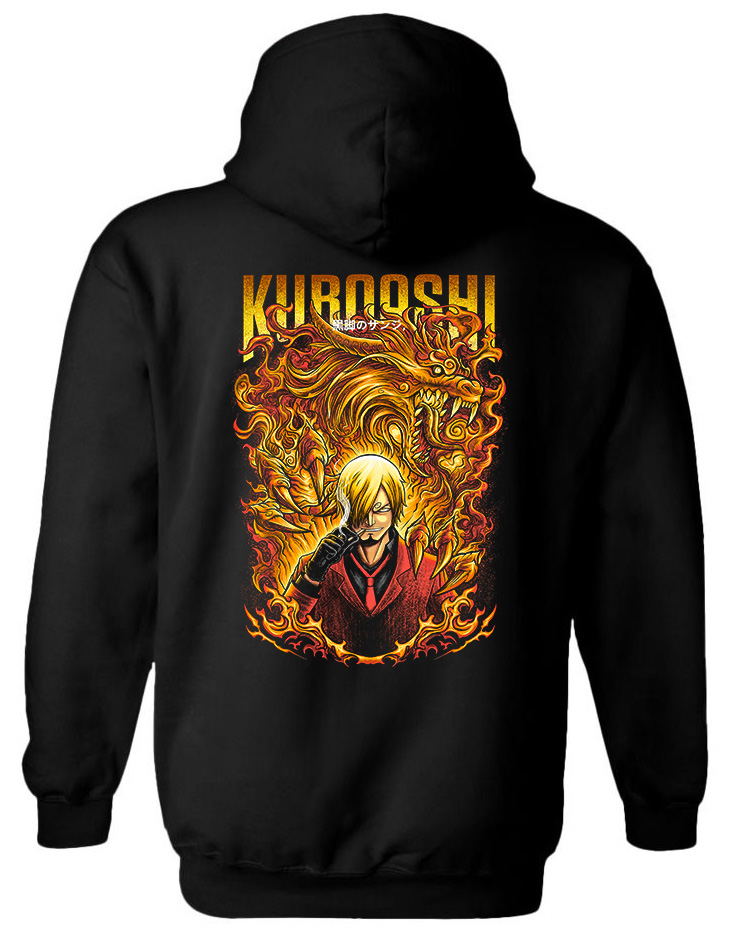 Hoodie One Piece Kuroashi no Sanji Pop Culture Black
