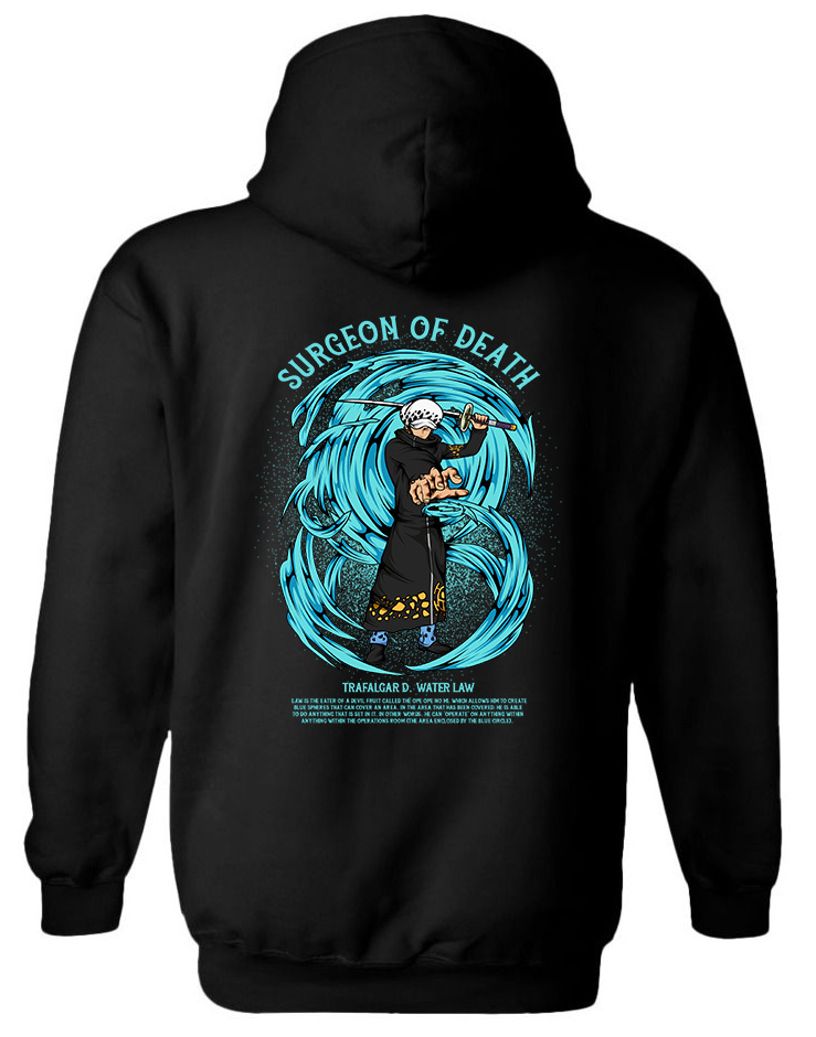 Hoodie One Piece Law Pop Culture Black