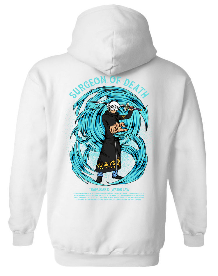Hoodie One Piece Law Pop Culture White