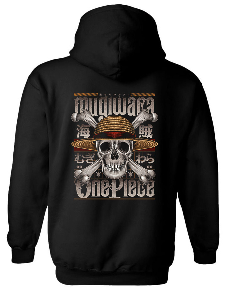 Hoodie One Piece Mugiwara Pop Culture Black