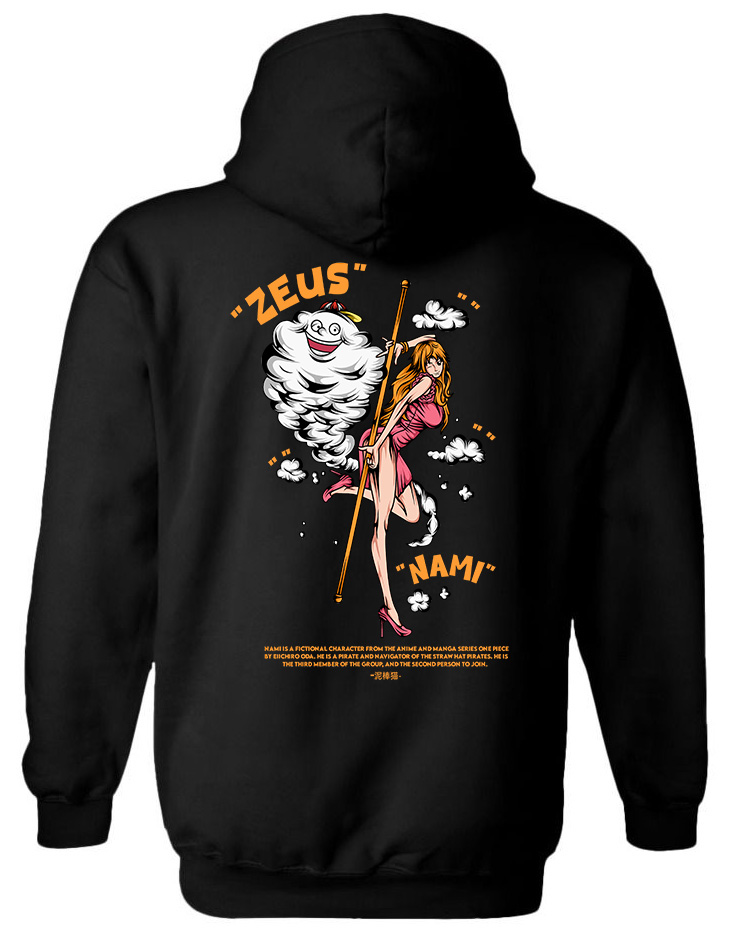 Hoodie One Piece Nami Pop Culture Black