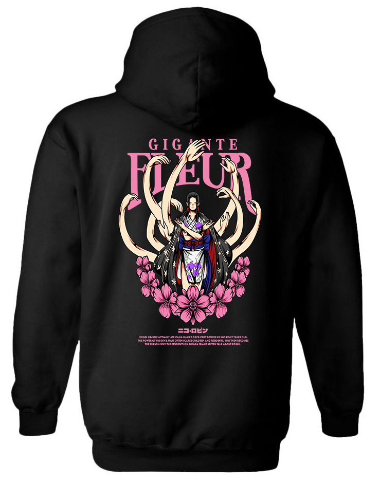 Hoodie One Piece Nico Robin Pop Culture Black