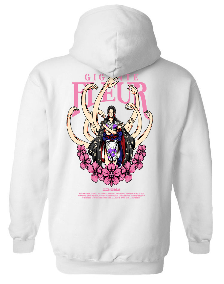 Hoodie One Piece Nico Robin Pop Culture White