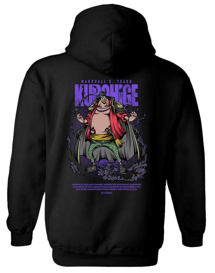 Hoodie One Piece Teach Pop Culture Black