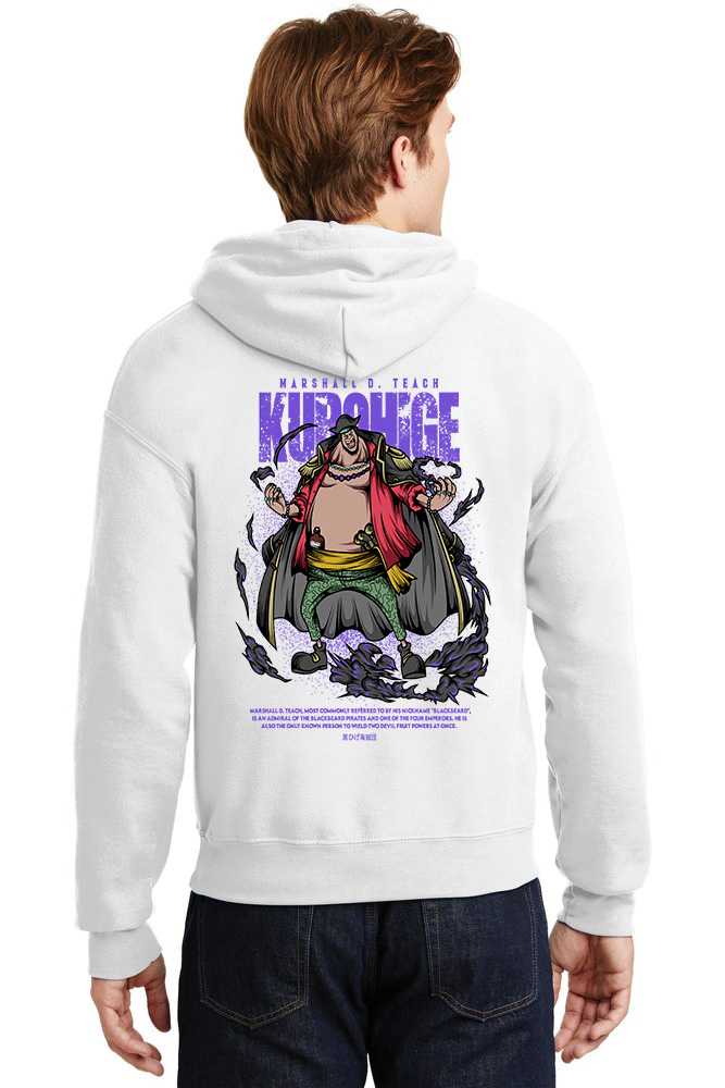 Hoodie One Piece Teach Pop Culture White ανδρικά Φούτερ Simple Wear