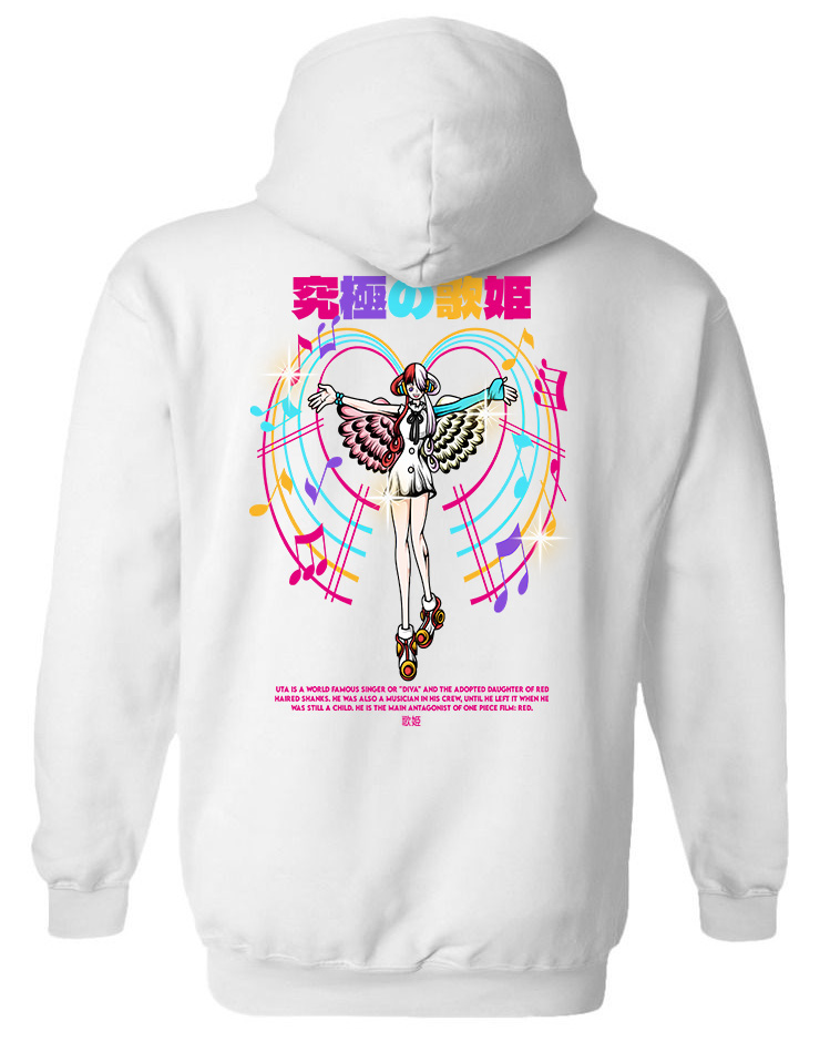 Hoodie One Piece Uta Pop Culture White
