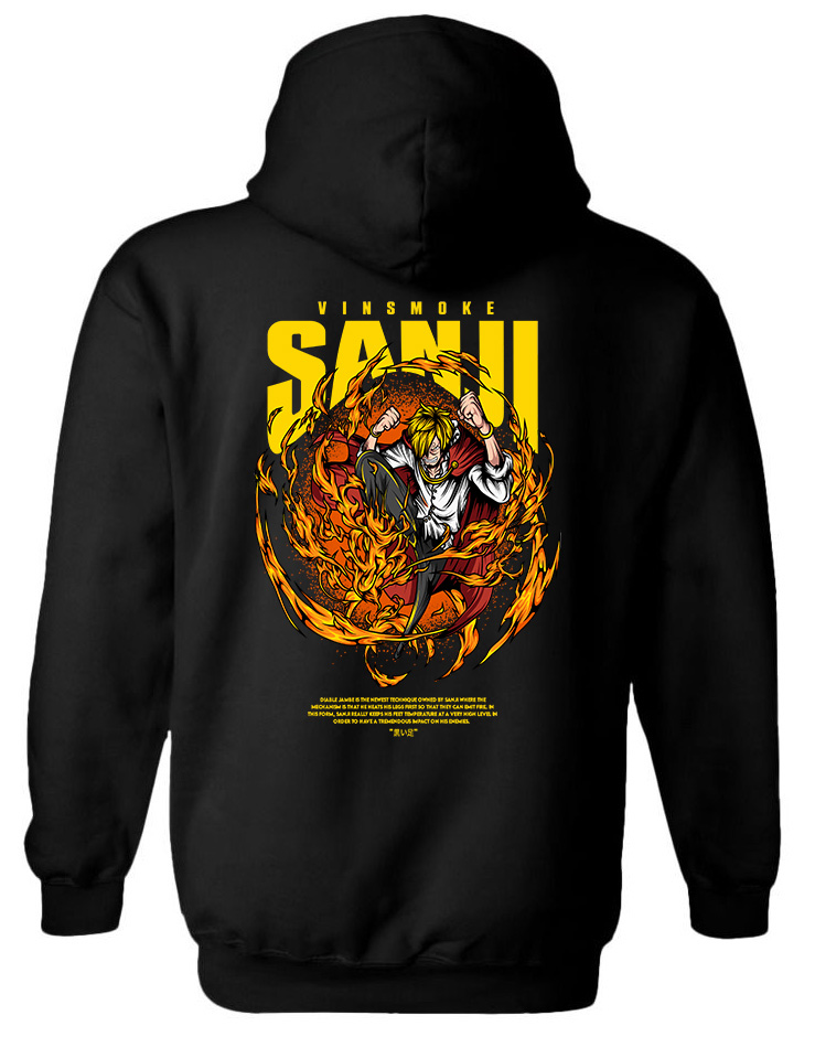 Hoodie One Piece Vinsmoke Sanji Pop Culture Black