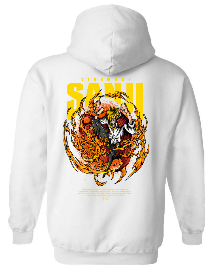 Hoodie One Piece Vinsmoke Sanji Pop Culture White