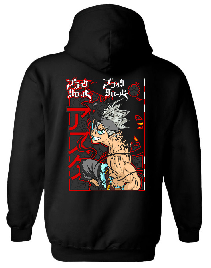 Hoodie Asta Black Clover Pop Culture Black