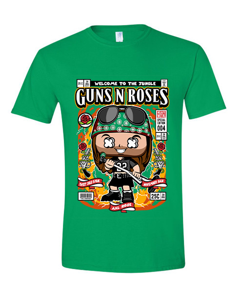 T-Shirt Axl Rose Pop Culture Irish Green