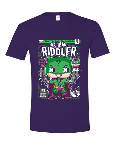 T-Shirt Batman Riddler Pop Culture Purple