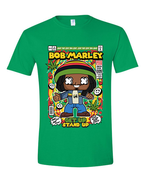 T-Shirt Bob Marley Pop Culture Irish Green