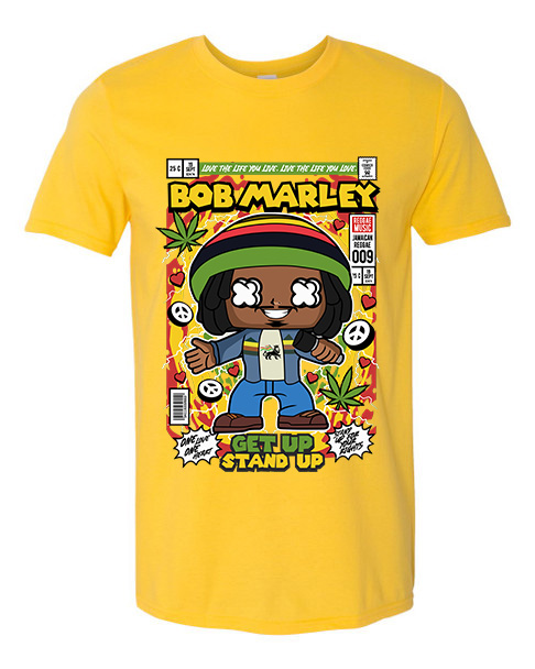 T-Shirt Bob Marley Pop Culture Daisy