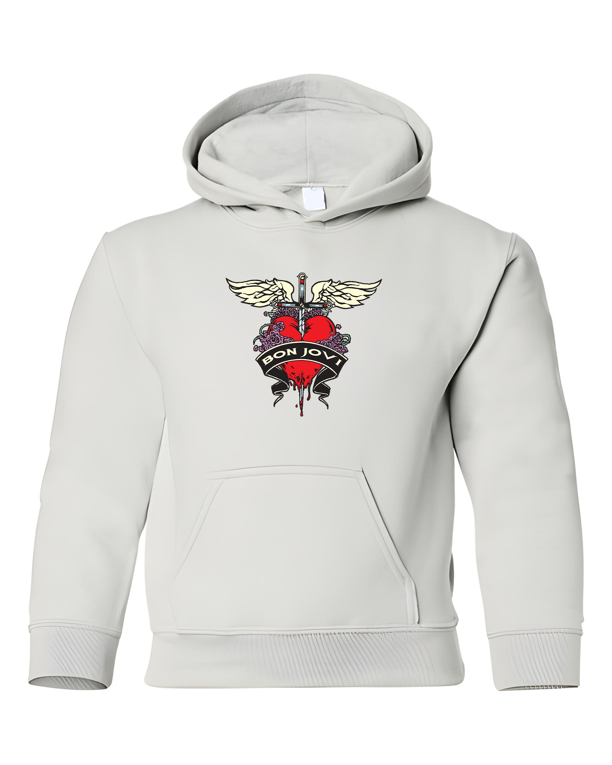 Παιδικό Hoodie Bon Jovi Art1 Rock Avenue White