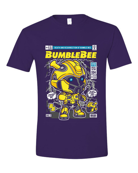 T-Shirt Bumble Bee Pop Culture Purple