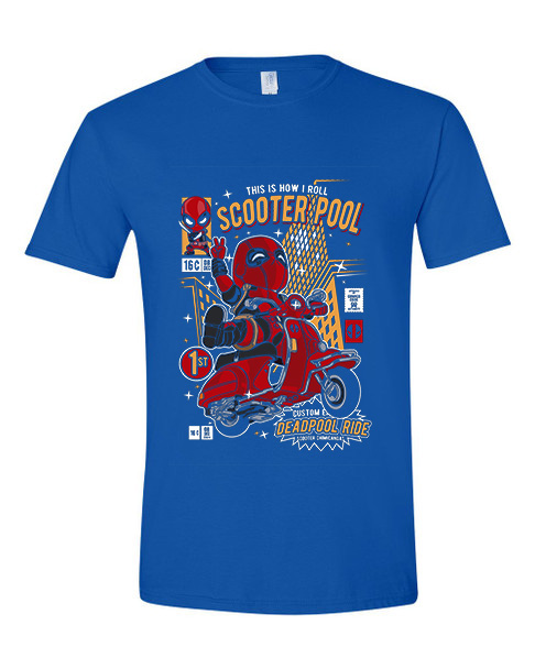 T-Shirt Deadpool Scooter Pop Culture Royal