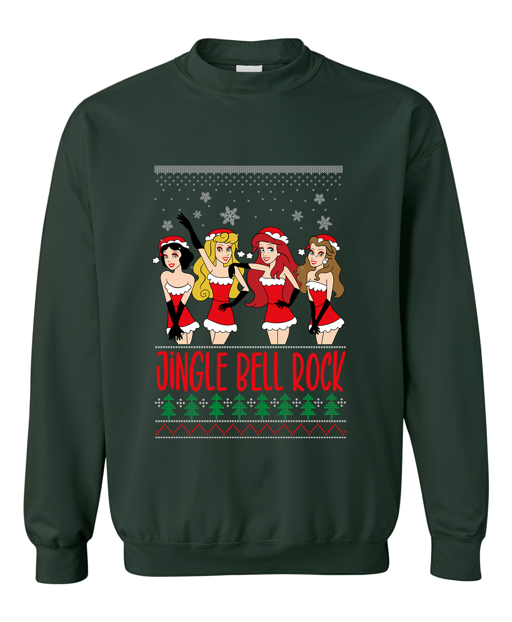 Χριστουγεννιάτικο Ugly Sweater Disney Princess Pop Culture Forest Green