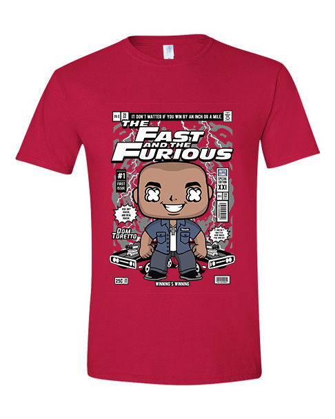 T-Shirt Dom Toretto Fast and Furious Pop Culture Red