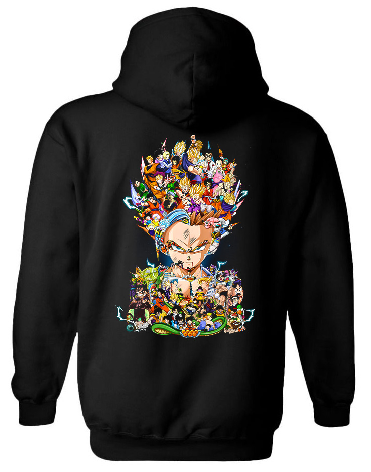 Hoodie Dragon Ball Art Pop Culture Black