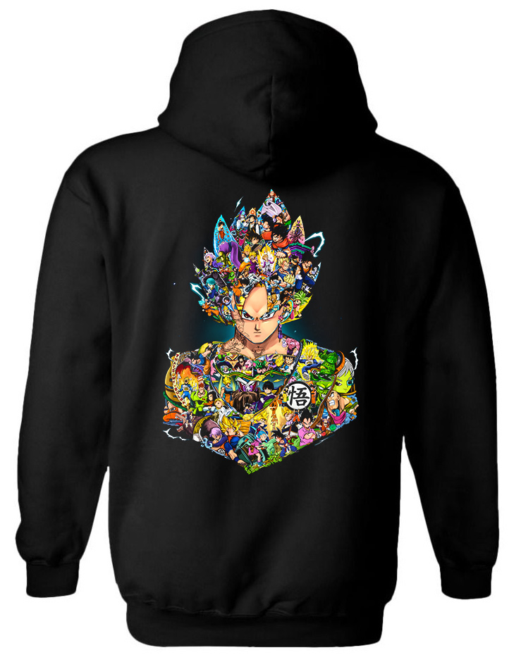 Hoodie Dragon Ball Illustration Pop Culture Black